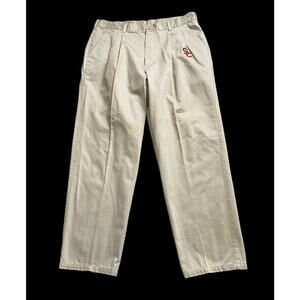 Vintage La Mode USC Trojans Khaki Chino Pants Mens 38 Beige Pleated Cotton